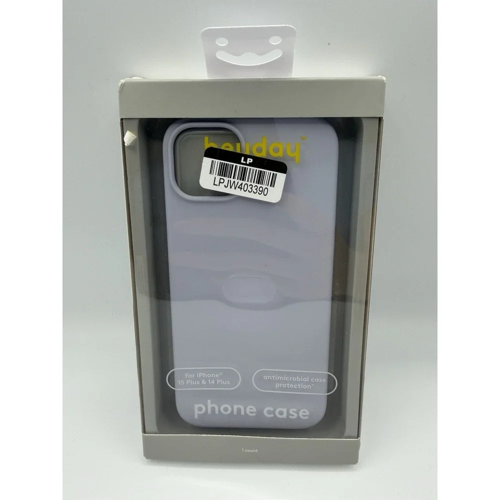 Heyday Apple iPhone 14 Plus, 15 Plus Silicone Case -Soft Purple New